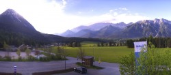 Archiv Foto Webcam Leutasch Moos - Rödlach Parkplatz 17:00