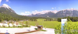 Archiv Foto Webcam Leutasch Moos - Rödlach Parkplatz 09:00