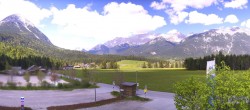 Archiv Foto Webcam Leutasch Moos - Rödlach Parkplatz 11:00