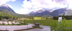 Archiv Foto Webcam Leutasch Moos - Rödlach Parkplatz 11:00