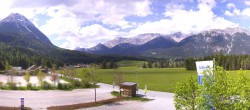 Archiv Foto Webcam Leutasch Moos - Rödlach Parkplatz 13:00