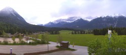 Archiv Foto Webcam Leutasch Moos - Rödlach Parkplatz 19:00