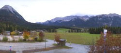 Archiv Foto Webcam Leutasch Moos - Rödlach Parkplatz 09:00