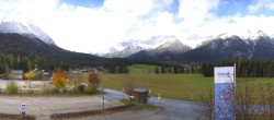 Archiv Foto Webcam Leutasch Moos - Rödlach Parkplatz 13:00