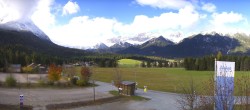 Archived image Webcam Leutasch Moos - Rödlach Parking 13:00