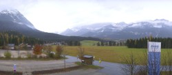 Archiv Foto Webcam Leutasch Moos - Rödlach Parkplatz 09:00