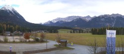 Archiv Foto Webcam Leutasch Moos - Rödlach Parkplatz 08:00