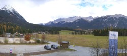 Archiv Foto Webcam Leutasch Moos - Rödlach Parkplatz 10:00