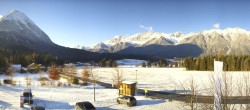 Archiv Foto Webcam Leutasch Moos - Rödlach Parkplatz 14:00