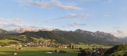 Archiv Foto Webcam Halblech - Blick über Buching 19:00