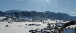 Archiv Foto Webcam Halblech - Blick über Buching 11:00