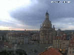Archived image Webcam Dresden - Frauenkirche and Neumarkt square 19:00