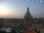 Archived image Webcam Dresden - Frauenkirche and Neumarkt square 19:00