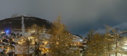 Archiv Foto Webcam Saas Fee: Blick in den Ortskern 01:00