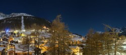 Archiv Foto Webcam Saas Fee: Blick in den Ortskern 23:00