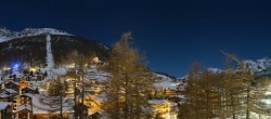 Archiv Foto Webcam Saas Fee: Blick in den Ortskern 01:00