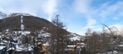 Archiv Foto Webcam Saas Fee: Blick in den Ortskern 13:00