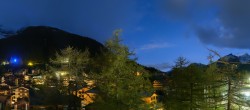 Archiv Foto Webcam Saas Fee: Blick in den Ortskern 03:00