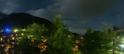 Archiv Foto Webcam Saas Fee: Blick in den Ortskern 23:00