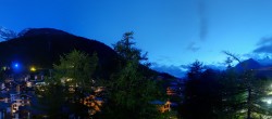 Archiv Foto Webcam Saas Fee: Blick in den Ortskern 03:00