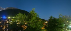 Archiv Foto Webcam Saas Fee: Blick in den Ortskern 23:00