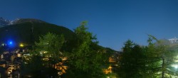 Archiv Foto Webcam Saas Fee: Blick in den Ortskern 01:00