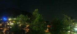 Archiv Foto Webcam Saas Fee: Blick in den Ortskern 23:00