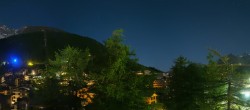 Archiv Foto Webcam Saas Fee: Blick in den Ortskern 01:00