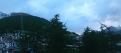 Archiv Foto Webcam Saas Fee: Blick in den Ortskern 19:00