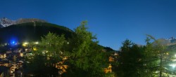 Archiv Foto Webcam Saas Fee: Blick in den Ortskern 23:00