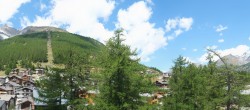 Archiv Foto Webcam Saas Fee: Blick in den Ortskern 11:00