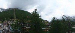 Archiv Foto Webcam Saas Fee: Blick in den Ortskern 17:00