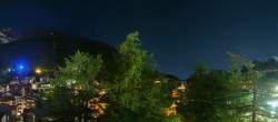 Archiv Foto Webcam Saas Fee: Blick in den Ortskern 01:00