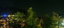 Archiv Foto Webcam Saas Fee: Blick in den Ortskern 23:00