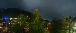 Archiv Foto Webcam Saas Fee: Blick in den Ortskern 23:00