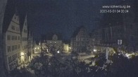 Archived image Webcam Rothenburg ob der Tauber - Market Square 22:00