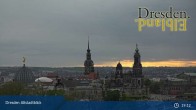 Archiv Foto Webcam Dresden Terrassenufer - Blick auf die Altstadt 18:00