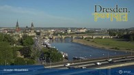 Archiv Foto Webcam Dresden Terrassenufer - Blick auf die Altstadt 07:00