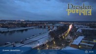 Archiv Foto Webcam Dresden Terrassenufer - Blick auf die Altstadt 18:00