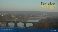 Archiv Foto Webcam Dresden Terrassenufer - Blick auf die Altstadt 08:00