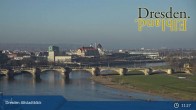 Archiv Foto Webcam Dresden Terrassenufer - Blick auf die Altstadt 10:00