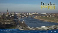 Archiv Foto Webcam Dresden Terrassenufer - Blick auf die Altstadt 08:00