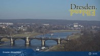 Archiv Foto Webcam Dresden Terrassenufer - Blick auf die Altstadt 10:00