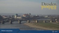 Archiv Foto Webcam Dresden Terrassenufer - Blick auf die Altstadt 12:00