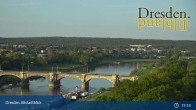Archiv Foto Webcam Dresden Terrassenufer - Blick auf die Altstadt 19:00