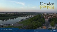 Archiv Foto Webcam Dresden Terrassenufer - Blick auf die Altstadt 21:00