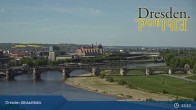 Archiv Foto Webcam Dresden Terrassenufer - Blick auf die Altstadt 12:00
