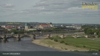 Archiv Foto Webcam Dresden Terrassenufer - Blick auf die Altstadt 10:00
