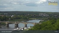 Archiv Foto Webcam Dresden Terrassenufer - Blick auf die Altstadt 16:00