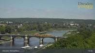 Archiv Foto Webcam Dresden Terrassenufer - Blick auf die Altstadt 12:00